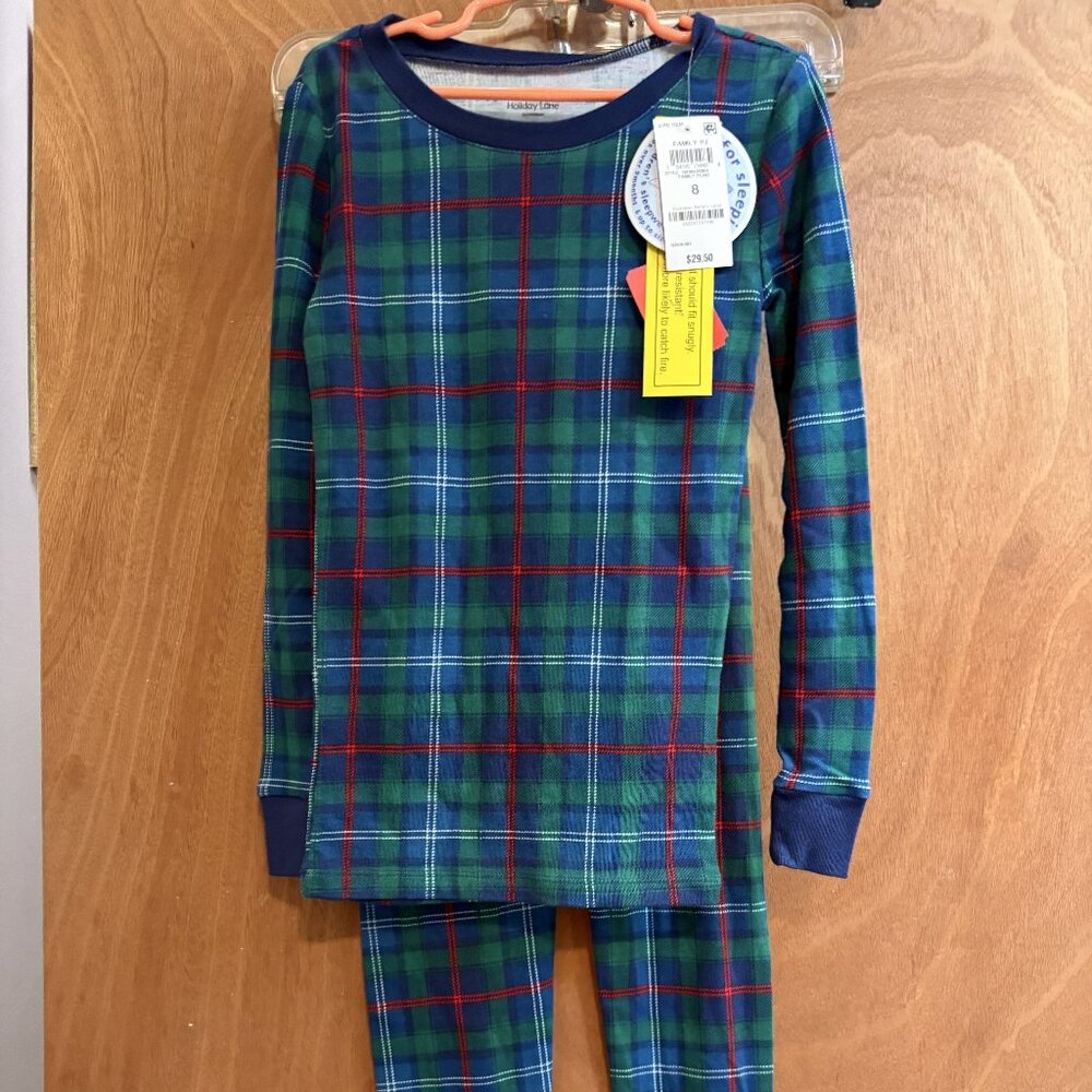Holiday Lane Christmas Pajamas kids size 8 NWT